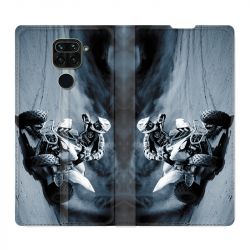 Housse Cuir Portefeuille Pour Xiaomi Redmi Note 9S / 9 Pro Moto Quad