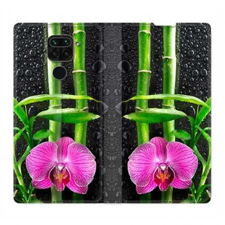 Housse Cuir Portefeuille Pour Xiaomi Redmi Note 9S / 9 Pro Orchidee Bambou