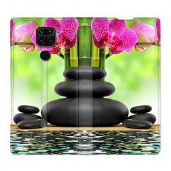 Housse Cuir Portefeuille Pour Xiaomi Redmi Note 9S / 9 Pro Orchidee Eau