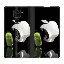 Housse Cuir Portefeuille Pour Xiaomi Redmi Note 9S / 9 Pro Pomme Dent