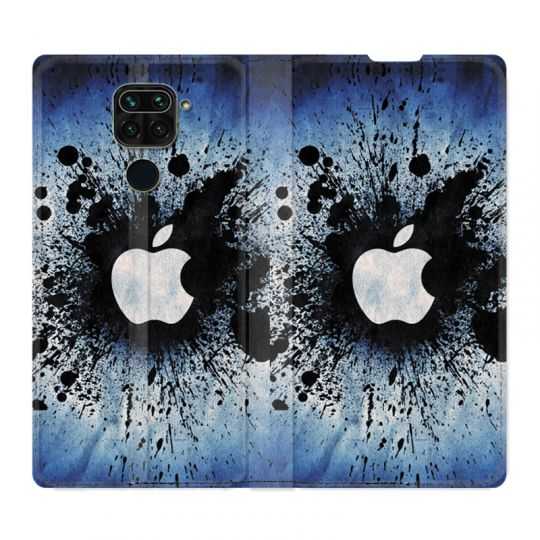 Housse Cuir Portefeuille Pour Xiaomi Redmi Note 9S / 9 Pro Pomme Eclaboussure