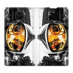 Housse Cuir Portefeuille Pour Xiaomi Redmi Note 9S / 9 Pro Pompier Casque Feu