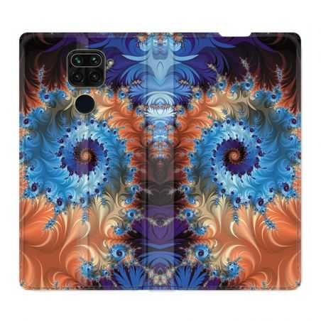 Housse Cuir Portefeuille Pour Xiaomi Redmi Note 9S / 9 Pro Psychedelic Spirale