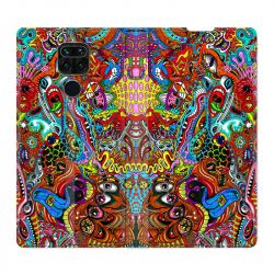 Housse Cuir Portefeuille Pour Xiaomi Redmi Note 9S / 9 Pro Psychedelic Yeux