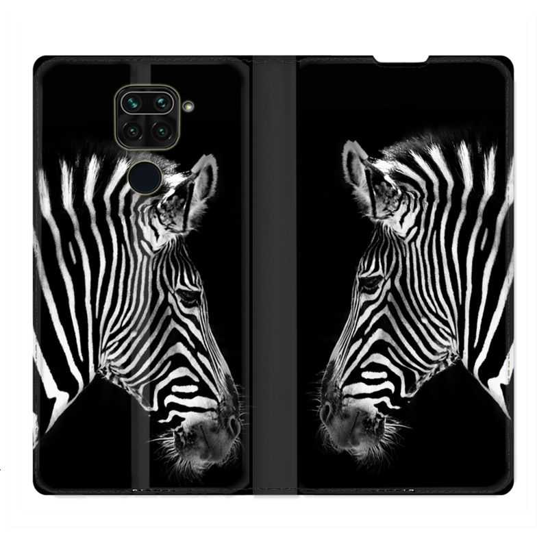 Housse Cuir Portefeuille Pour Xiaomi Redmi Note 9S / 9 Pro Savane Zebra