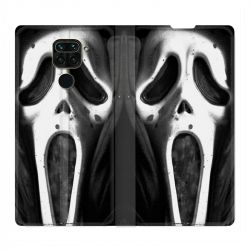 Housse Cuir Portefeuille Pour Xiaomi Redmi Note 9S / 9 Pro Scream Noir