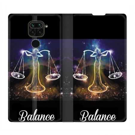 Housse Cuir Portefeuille Pour Xiaomi Redmi Note 9S / 9 Pro Signe Zodiaque 2 Balance