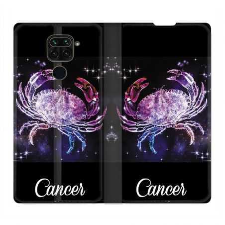Housse Cuir Portefeuille Pour Xiaomi Redmi Note 9S / 9 Pro Signe Zodiaque 2 Cancer