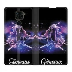 Housse Cuir Portefeuille Pour Xiaomi Redmi Note 9S / 9 Pro Signe Zodiaque 2 Gémeaux