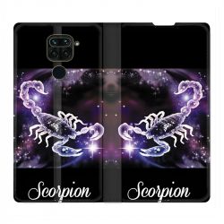 Housse Cuir Portefeuille Pour Xiaomi Redmi Note 9S / 9 Pro Signe Zodiaque 2 Scorpion
