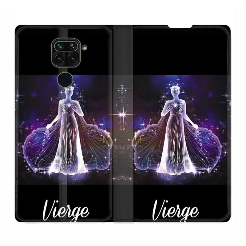 Housse Cuir Portefeuille Pour Xiaomi Redmi Note 9S / 9 Pro Signe Zodiaque 2 Vierge