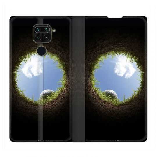 Housse Cuir Portefeuille Pour Xiaomi Redmi Note 9S / 9 Pro Golf Trou