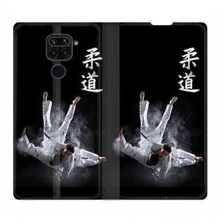Housse Cuir Portefeuille Pour Xiaomi Redmi Note 9S / 9 Pro Judo Noir
