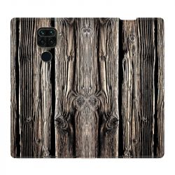 Housse Cuir Portefeuille Pour Xiaomi Redmi Note 9S / 9 Pro Texture Bois
