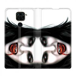 Housse Cuir Portefeuille Pour Xiaomi Redmi Note 9S / 9 Pro Vampire Blanc