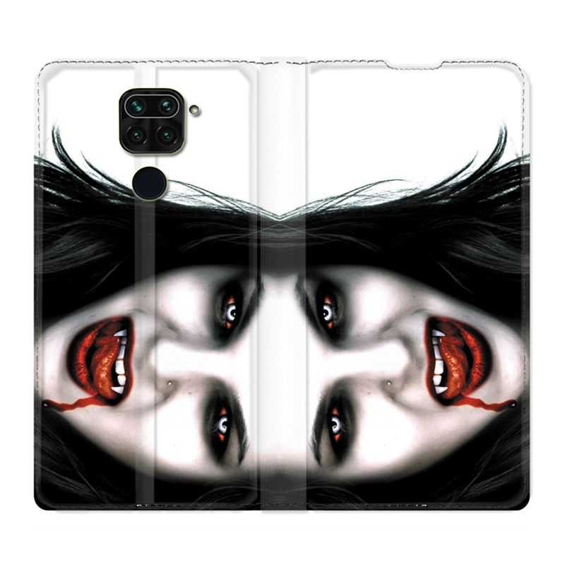 Housse Cuir Portefeuille Pour Xiaomi Redmi Note 9S / 9 Pro Vampire Blanc