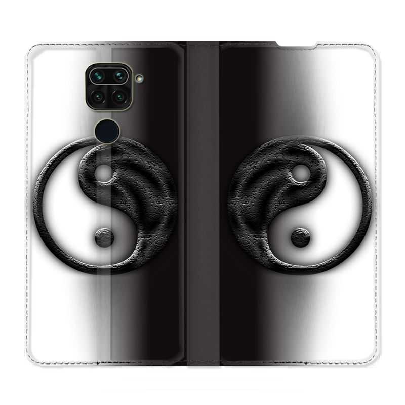 Housse Cuir Portefeuille Pour Xiaomi Redmi Note 9S / 9 Pro Yin Yang 3d