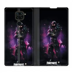 Housse Cuir Portefeuille Pour Xiaomi Redmi Note 9S / 9 Pro Fortnite Raven