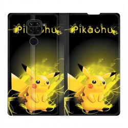 Housse Cuir Portefeuille Pour Xiaomi Redmi Note 9S / 9 Pro Pokemon Pikachu Eclair