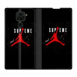 Housse Cuir Portefeuille Pour Xiaomi Redmi Note 9S / 9 Pro Jordan Supreme Noir