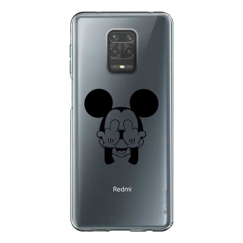 Coque Transparente Pour Xiaomi Redmi Note 9 Mickey doigt