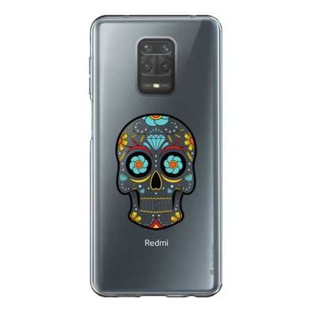 Coque Transparente Pour Xiaomi Redmi Note 9 Tete Mort Color