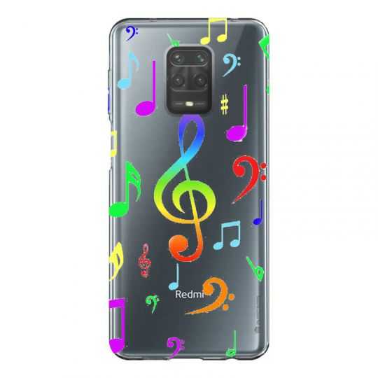 Coque Transparente Pour Xiaomi Redmi Note 9 Note Musique Colore