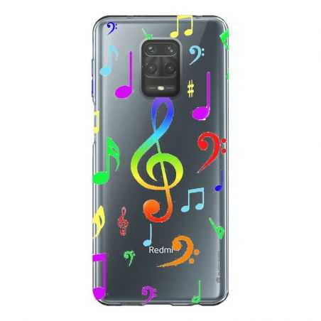 Coque Transparente Pour Xiaomi Redmi Note 9 Note Musique Colore