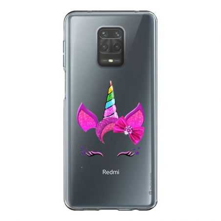 Coque Transparente Pour Xiaomi Redmi Note 9 Licorne Paillette