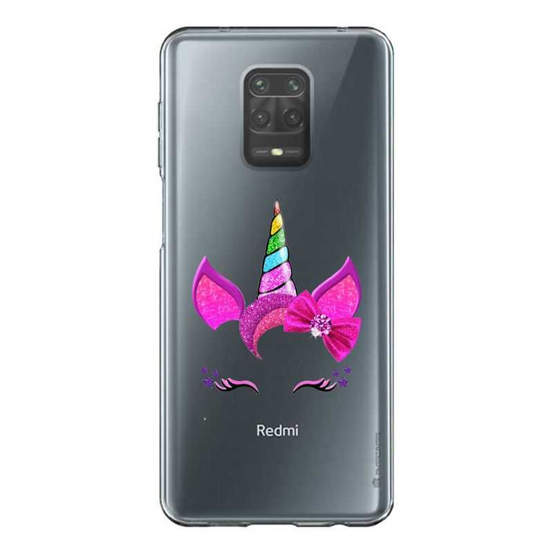 Coque Transparente Pour Xiaomi Redmi Note 9 Licorne Paillette
