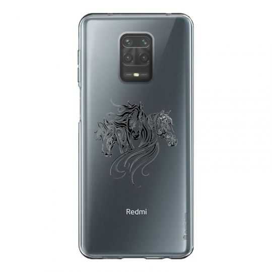 Coque Transparente Pour Xiaomi Redmi Note 9 Chevaux Mandala
