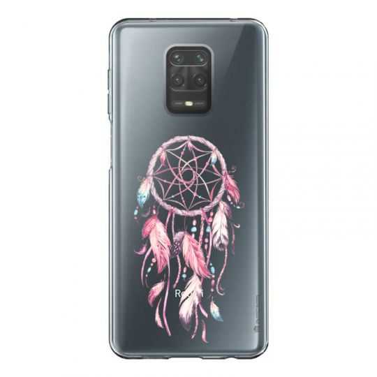 Coque Transparente Pour Xiaomi Redmi Note 9 Attrape Reve Rose