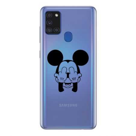 Coque Transparente Pour Samsung Galaxy A21S Mickey doigt