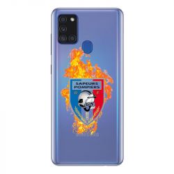 Coque Transparente Pour Samsung Galaxy A21S Pompier Feu