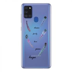 Coque Transparente Pour Samsung Galaxy A21S Plume Couleur