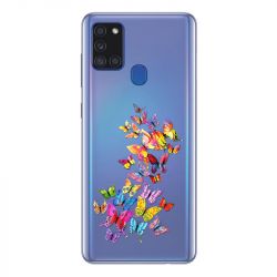 Coque Transparente Pour Samsung Galaxy A21S Papillon Multicolore