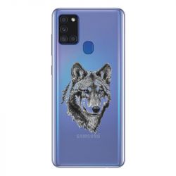 Coque Transparente Pour Samsung Galaxy A21S Loup