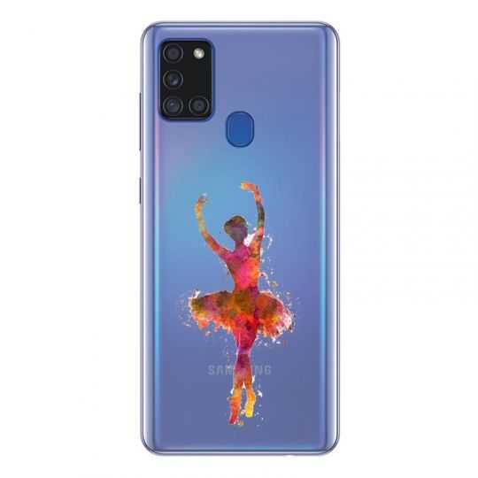 Coque Transparente Pour Samsung Galaxy A21S Danseuse etoile