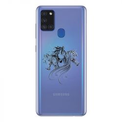 Coque Transparente Pour Samsung Galaxy A21S Chevaux Mandala