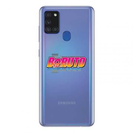 Coque Transparente Pour Samsung Galaxy A21S Boruto Logo