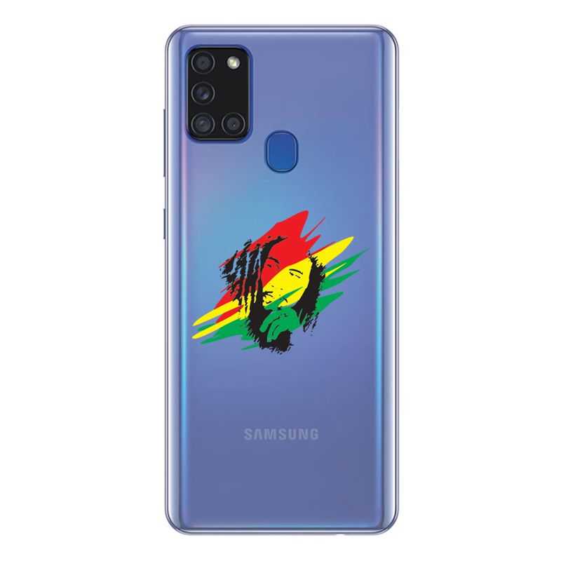 Coque Transparente Pour Samsung Galaxy A21S Bob Marley Graf