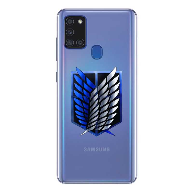 Coque Transparente Pour Samsung Galaxy A21S Attaque Titan Logo