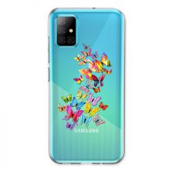 Coque Transparente Pour Samsung Galaxy A31 Papillon Multicolore