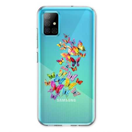 Coque Transparente Pour Samsung Galaxy A31 Papillon Multicolore
