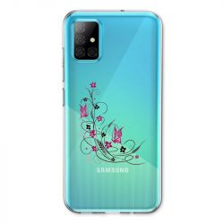 Coque Transparente Pour Samsung Galaxy A31 Fleur Papillon Mixte
