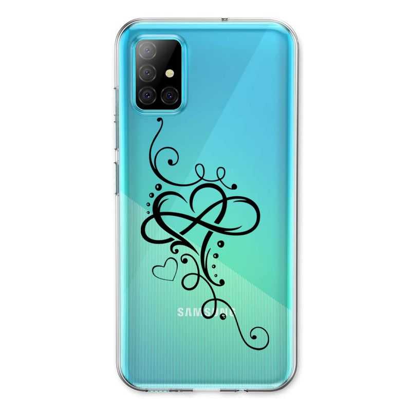 Coque Transparente Pour Samsung Galaxy A31 Cœur infini