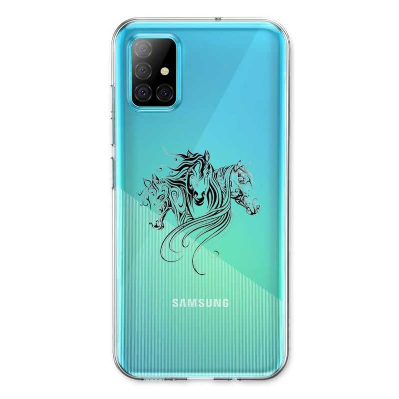 Coque Transparente Pour Samsung Galaxy A31 Chevaux Mandala