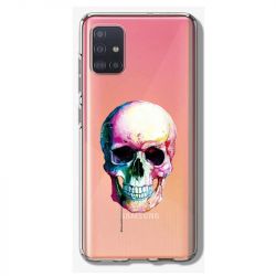 Coque Transparente Pour Samsung Galaxy A41 Skull Head Crane Colore