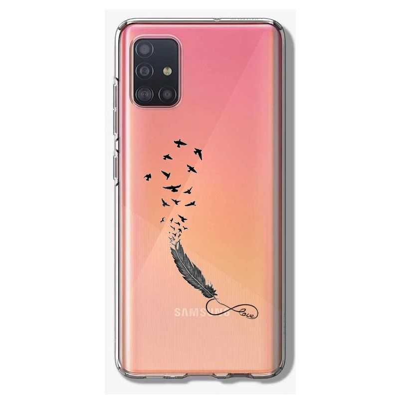 Coque Transparente Pour Samsung Galaxy A41 Plume Infini