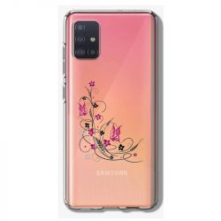 Coque Transparente Pour Samsung Galaxy A41 Fleur Papillon Mixte